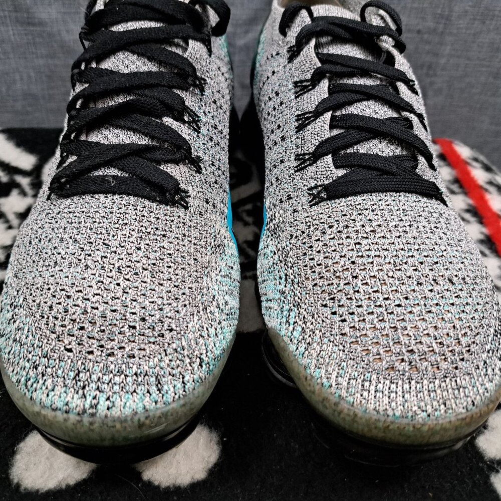 %Size 10 Men Nike Air VaporMax Flyknit 2 Dusty Cactus Blue Sneakers / A 19 - Picture 13 of 13